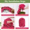 Artificial Hanging Flowers for Outdoors, Fake Hanging Plants with Baskets, Silk Faux Flowers UV Resistant for Planters Home Patio Porch Spring Decoration
